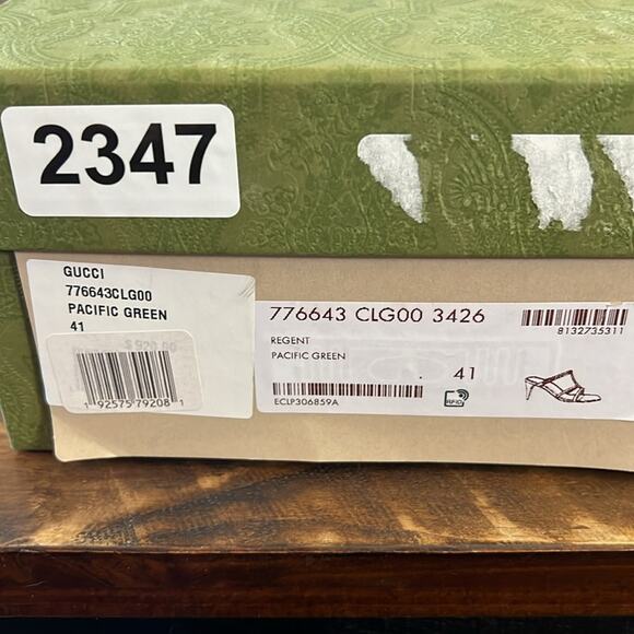 Gucci CR 24 75 Divine Leather High Heel Slip On Mule Horsebit NEW EU 41 US 11 - Picture 8 of 8